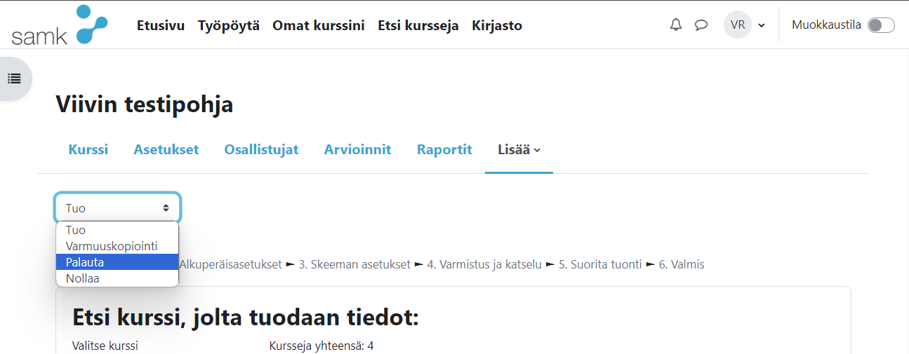 Moodle Moodle4 Kurssipohjan Siirto Ohjeet Suomeksi